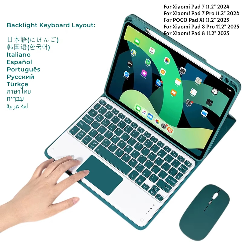 Gaming Keyboard Mouse Wireless - حافظة لوحة مفاتيح بإضاءة خلفية وماوس