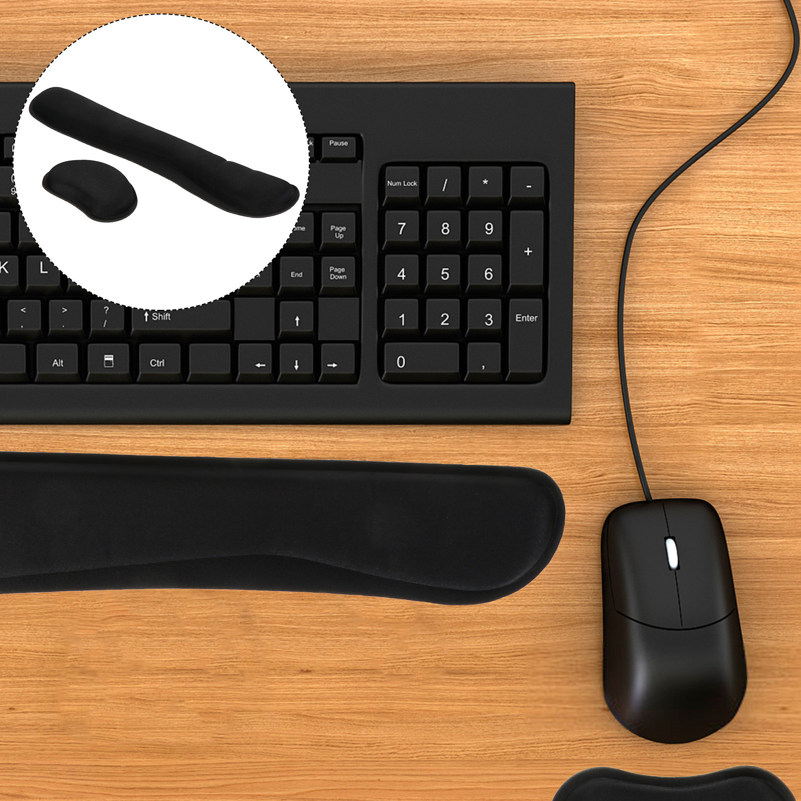 Gaming Keyboard Ergonomic - مجموعة مسند معصم من الفوم المرن