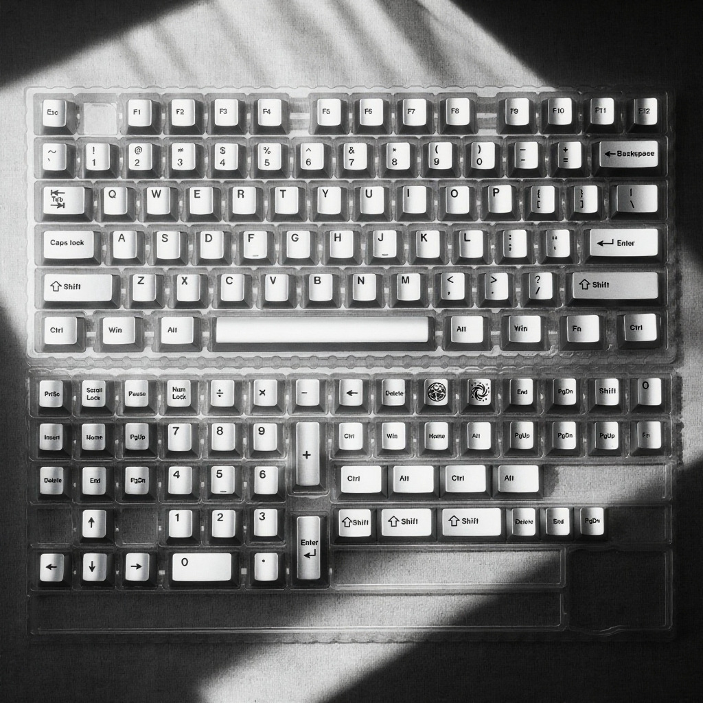 Gaming Keyboard Extension - أغطية مفاتيح صغيرة معدنية فضية اللون