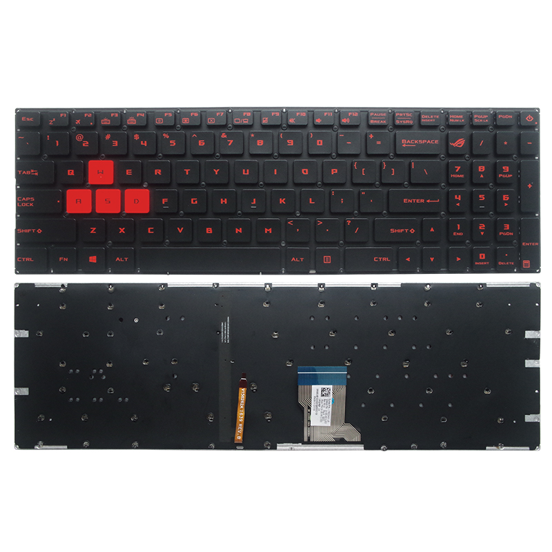 Gaming Keyboard Asus - GZEELE الإنجليزية الولايات المتحدة الخلفية لوحة