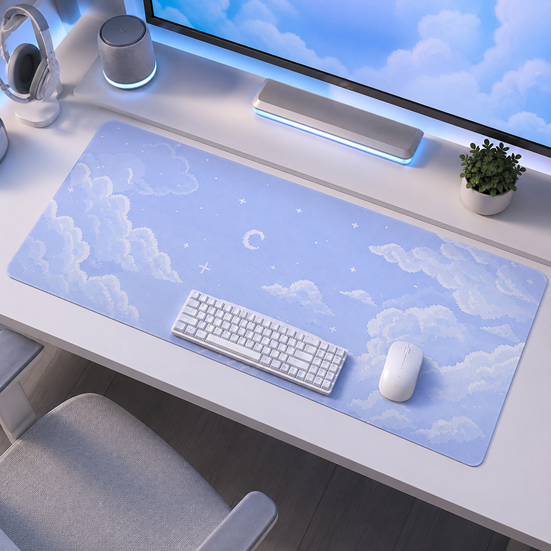 Gaming Keyboard Blue - لوحة ماوس بلو مون كلاود سكاي