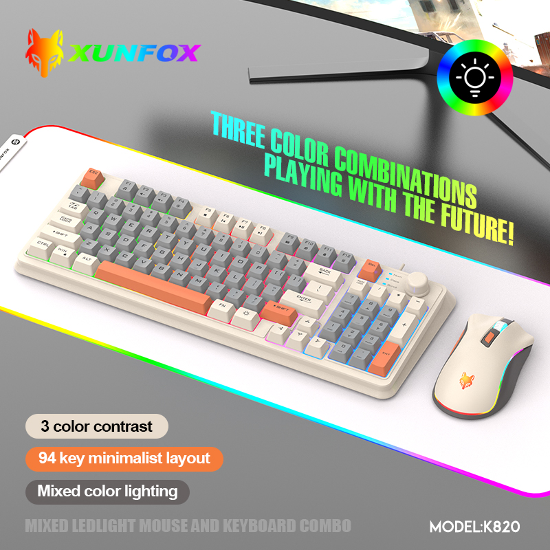 Gaming Keyboard Mouse Wireless - K820 USB السلكية لعبة لوحة المفاتيح