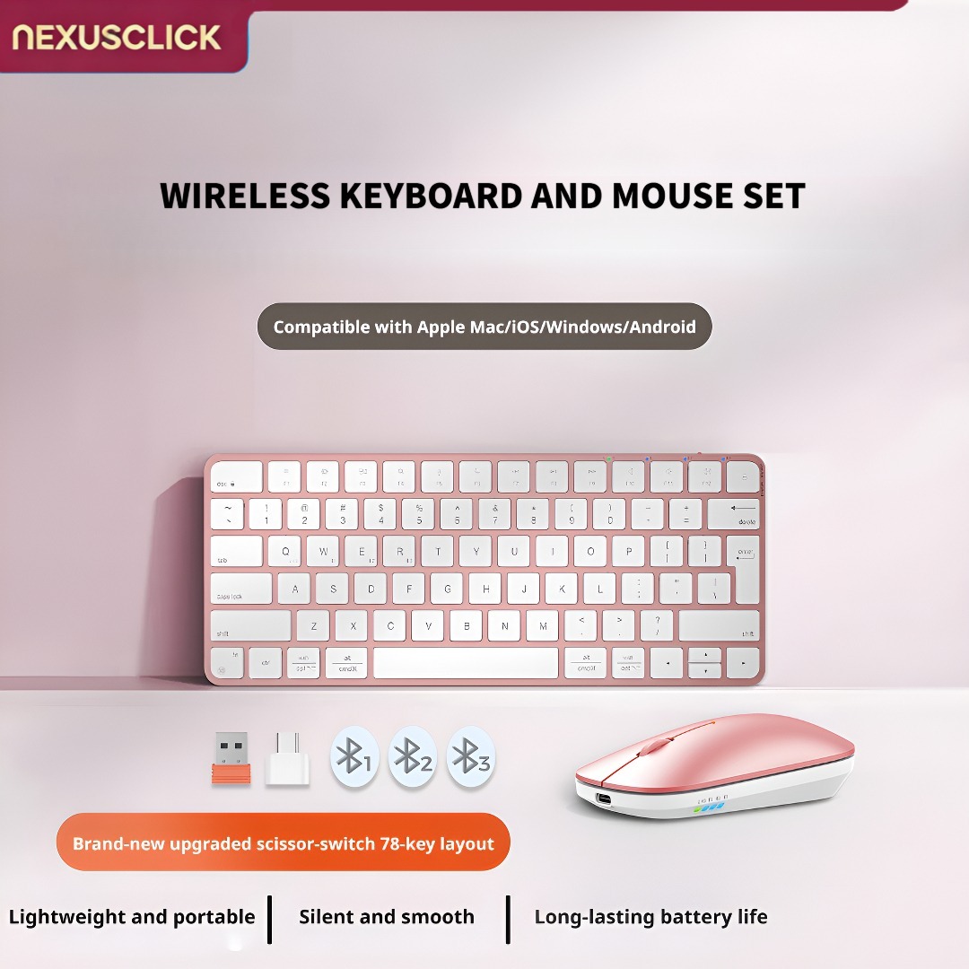 Gaming Keyboard That Is Quiet - مجموعة لوحة مفاتيح وماوس لاسلكية نحيفة