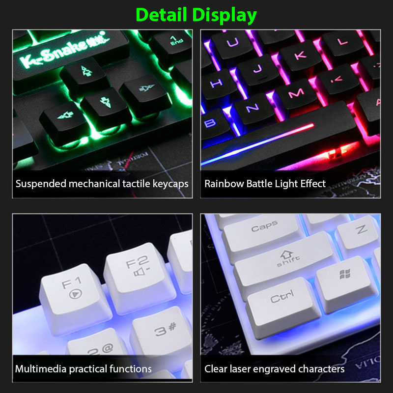 مجموعة لوحة مفاتيح وماوس KM320 - مراجعة Gaming Keyboard And Mouse Combo Wireless وسعره