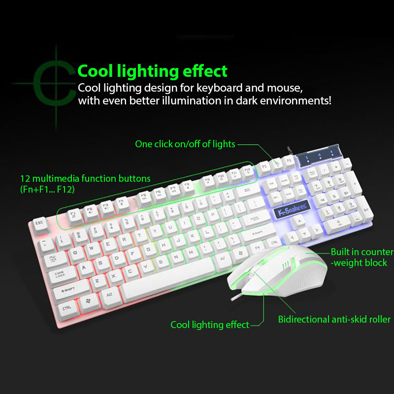 مجموعة لوحة مفاتيح وماوس KM320 - مراجعة Gaming Keyboard And Mouse Combo Wireless وسعره