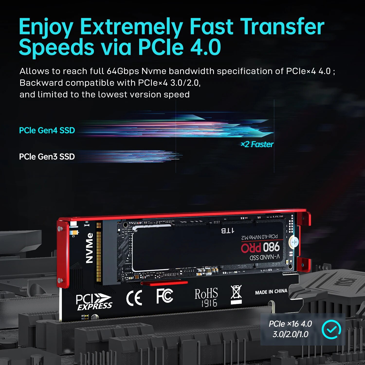 محول JEYI M.2 NVME إلى PCIE X1 - مراجعة Samsung Ssd 990 Pro وسعره