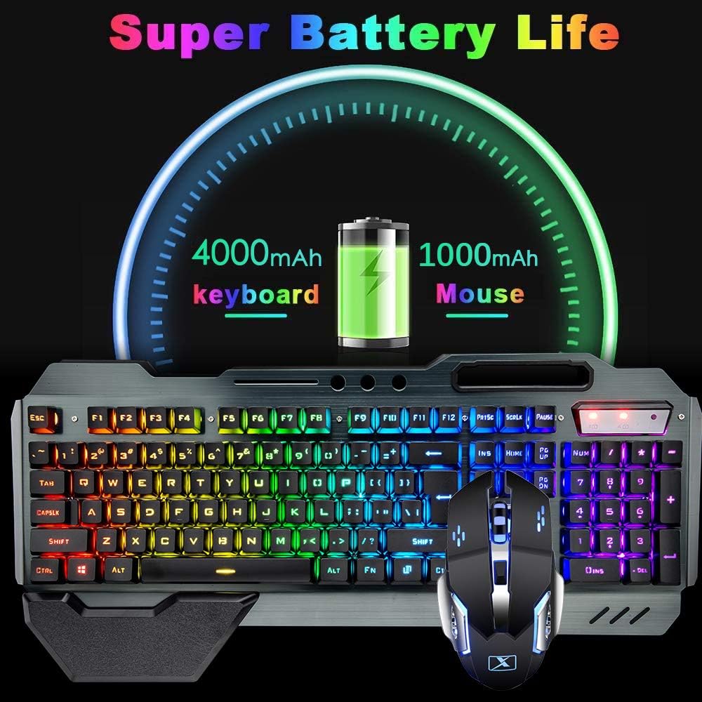مجموعة لوحة مفاتيح وماوس لاسلك - مراجعة Gaming Keyboard Mouse Wireless وسعره