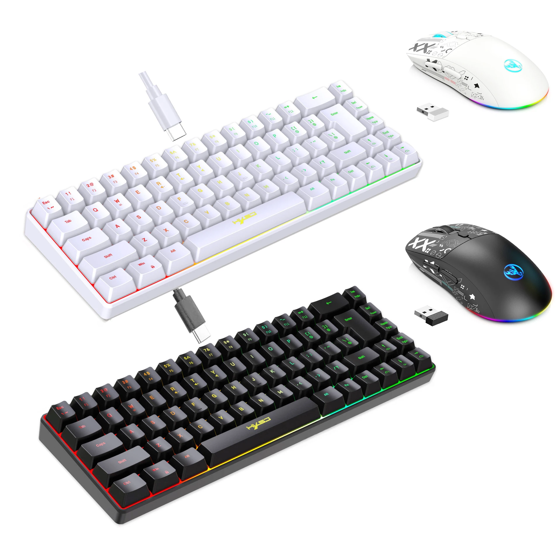 طقم لوحة مفاتيح وماوس مع إضاءة - مراجعة Gaming Keyboard Mini وسعره