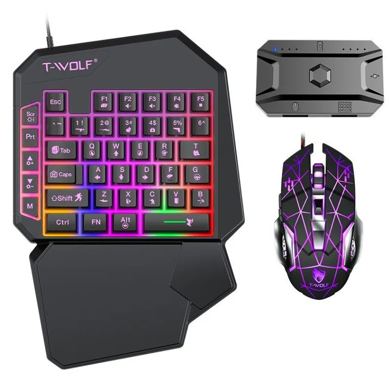مجموعة 5 في 1: لوحة مفاتيح ألع - مراجعة Gaming Keyboard 1 Hand وسعره
