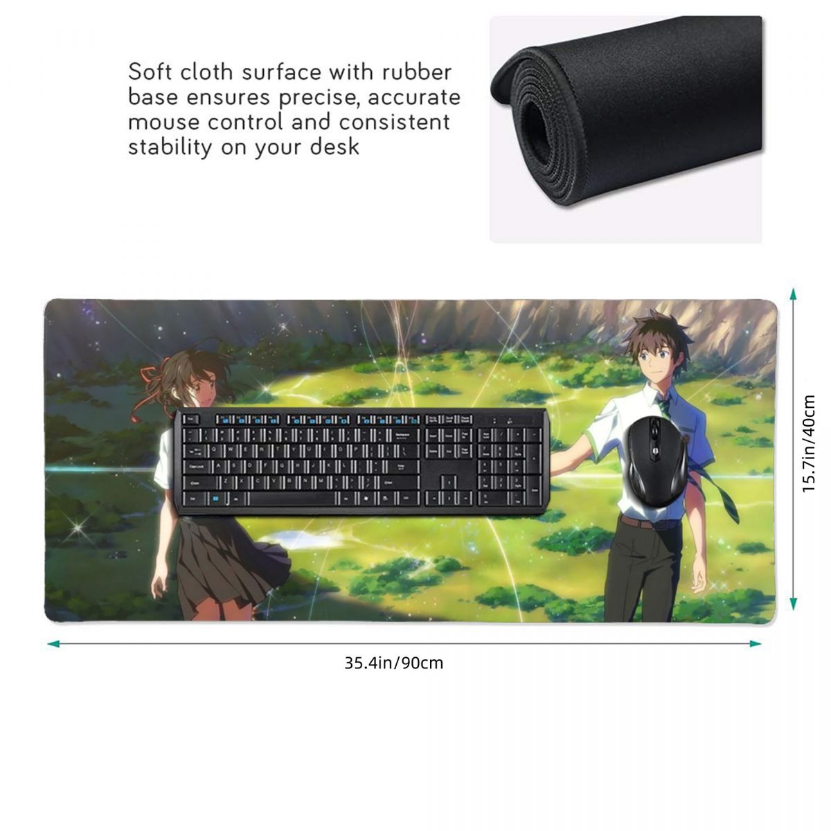 لوحة ماوس كبيرة بتصميم أنمي يا - مراجعة Gaming Keyboard Name وسعره