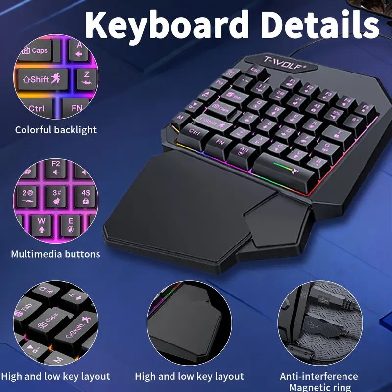 لوحة مفاتيح وفأرة ألعاب 2 في 1 - مراجعة Gaming Keyboard And Mouse For Xbox وسعره