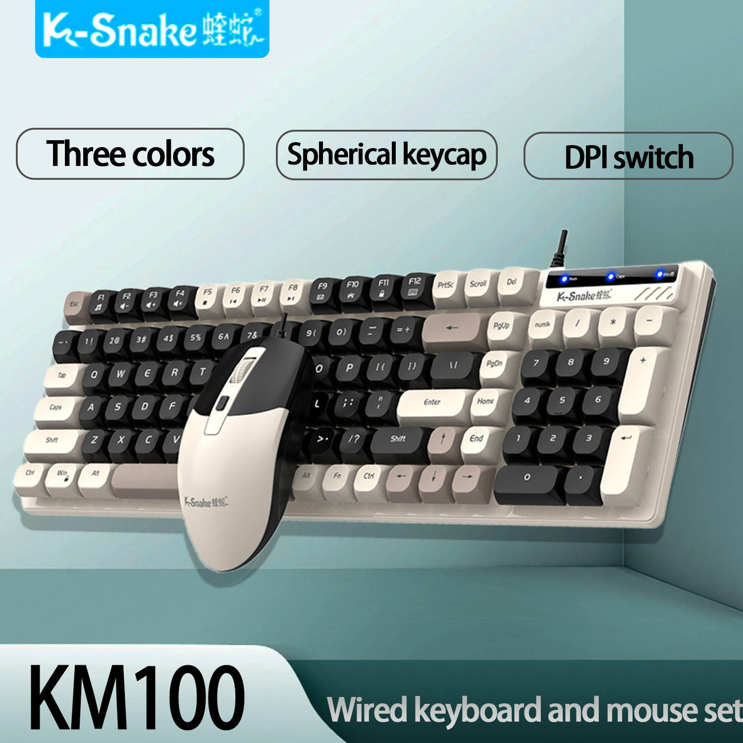 K-Snake KM100 مجموعة لوحة مفات - مراجعة Gaming Keyboard And Mouse For Xbox وسعره