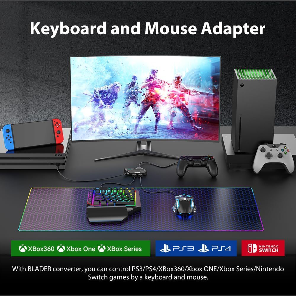 محول ألعاب الهاتف المحمول Mobi - مراجعة Gaming Keyboard And Mouse For Xbox وسعره