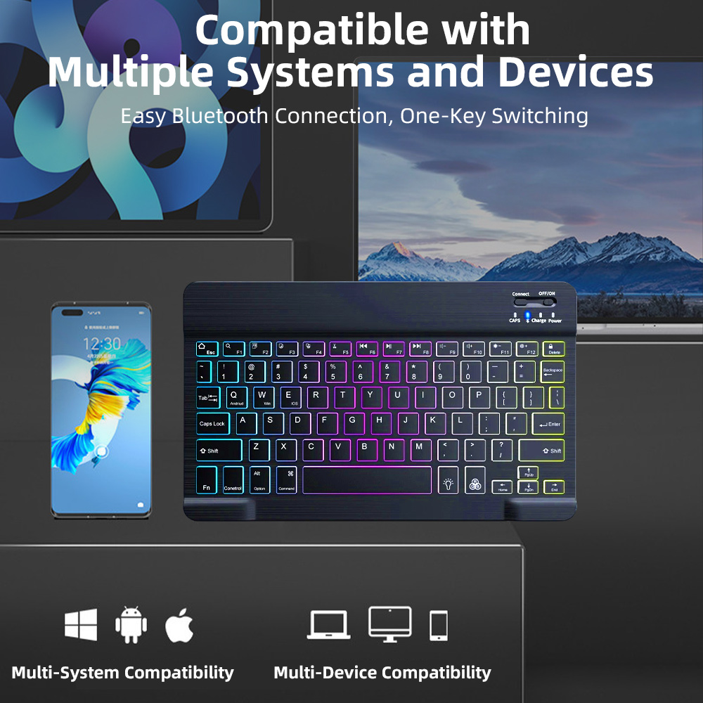 لوحة مفاتيح بلوتوث بإضاءة خلفي - مراجعة Gaming Keyboard And Mouse Combo Wireless وسعره