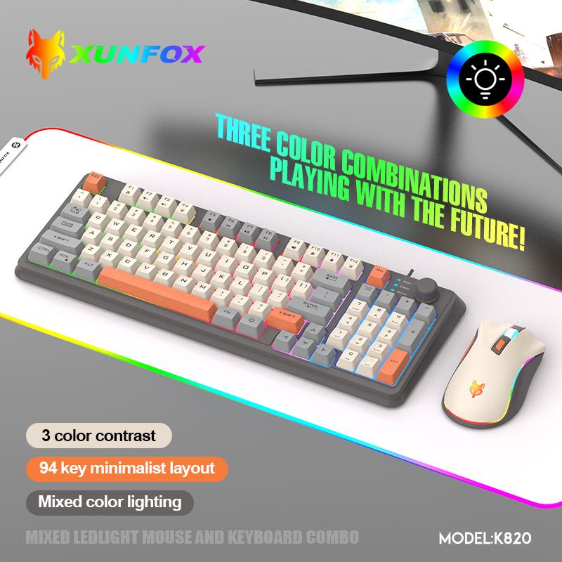 K820 USB السلكية لعبة لوحة الم - مراجعة Gaming Keyboard Mouse Wireless وسعره