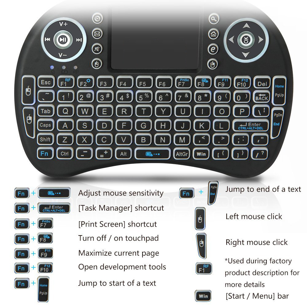 لوحة مفاتيح لاسلكية صغيرة بإضا - مراجعة Gaming Keyboard Mobile وسعره