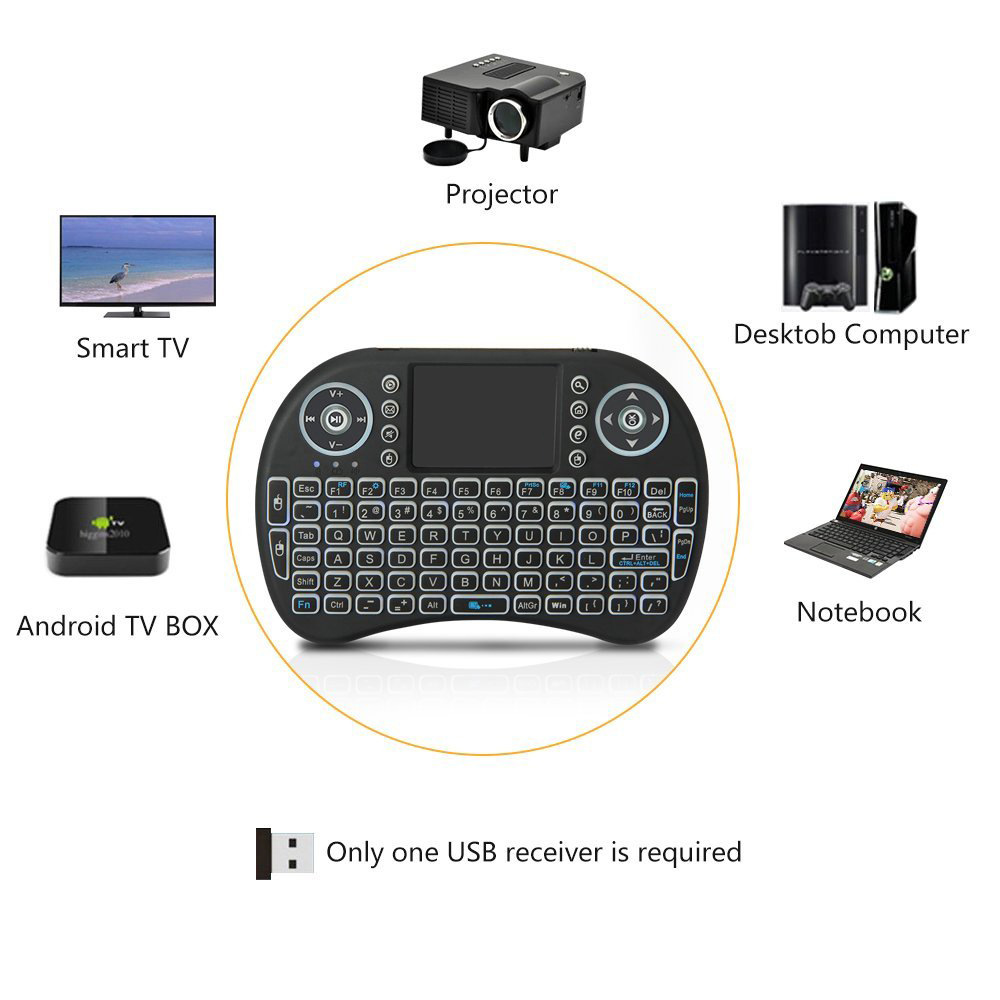 لوحة مفاتيح لاسلكية صغيرة بإضا - مراجعة Gaming Keyboard Mobile وسعره