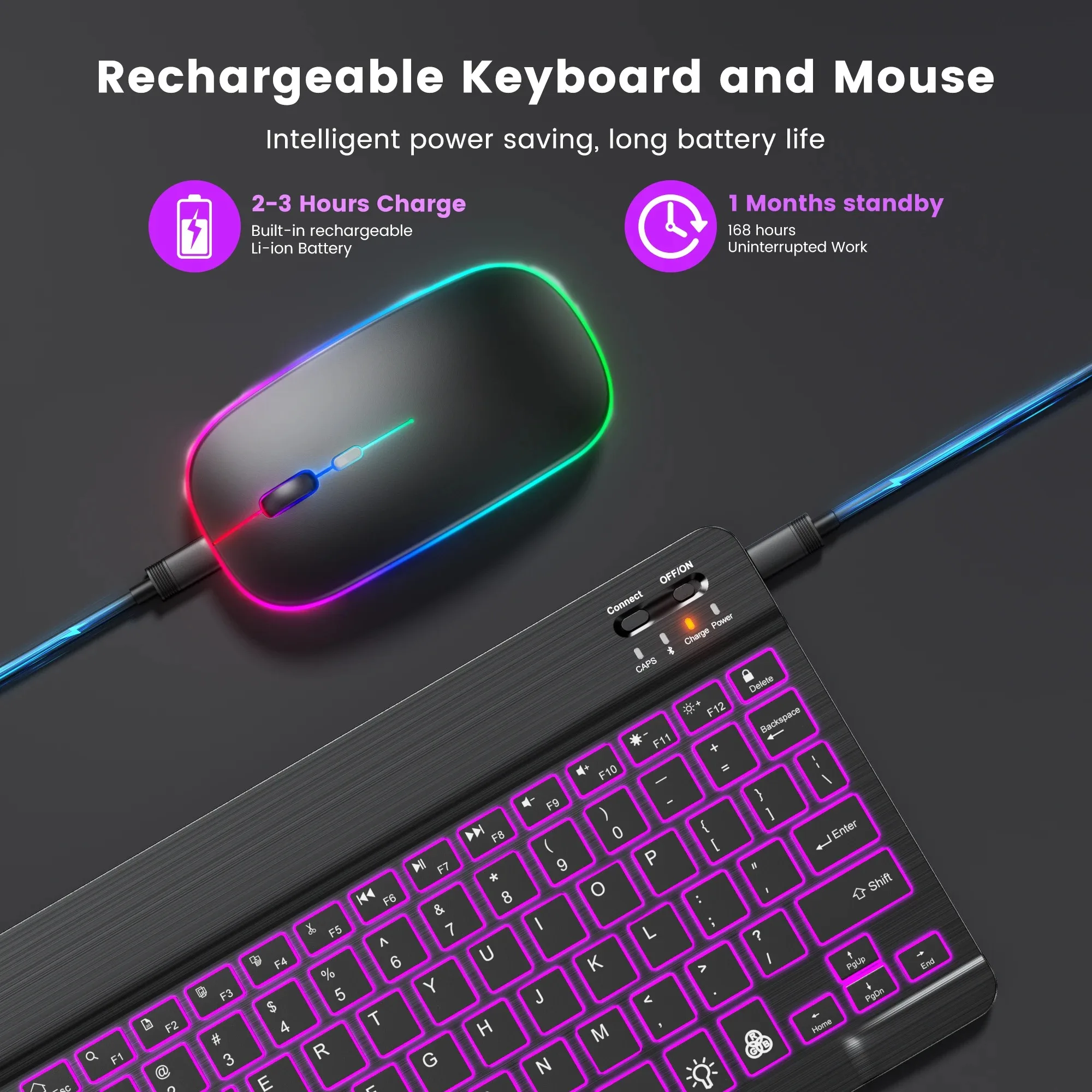 لوحة مفاتيح لاسلكية صغيرة بإضا - مراجعة Gaming Keyboard And Mouse For Xbox وسعره